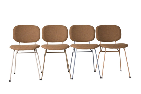 D-chair 101 bruine set van 6 kleurenframes