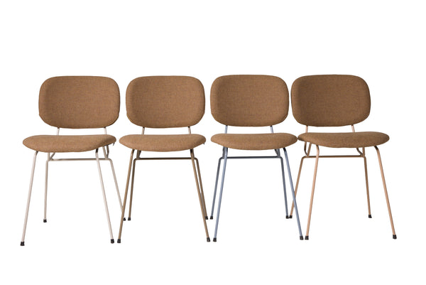D-chair 101 bruine set van 6 kleurenframes