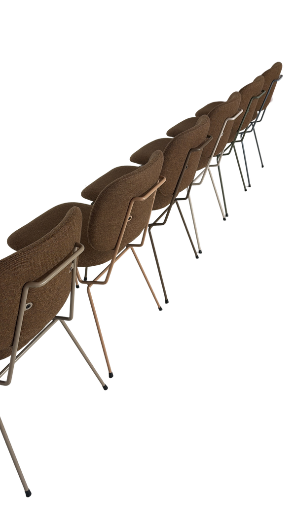 D-chair 101 bruine set van 6 kleurenframes