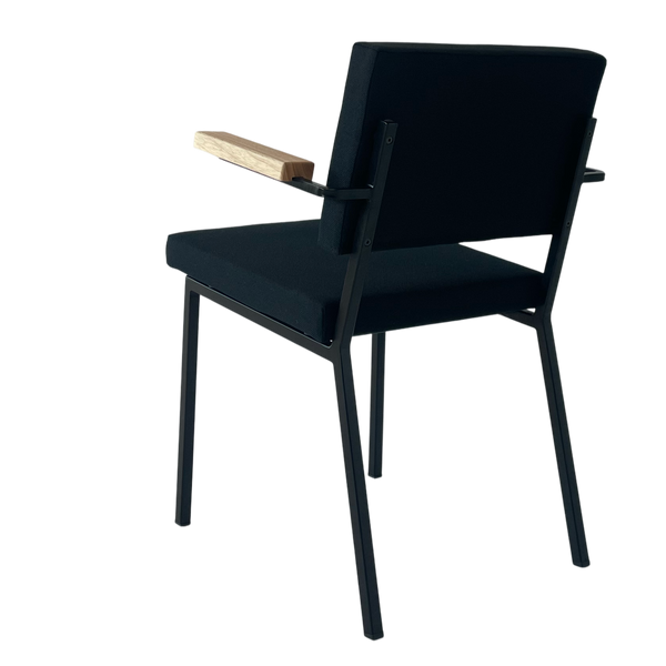EAZY CHAIR - Laag met armleuningen - Zwart