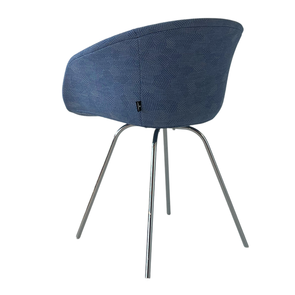 This Bucket Chair 101 – Gestoffeerd – Blauw gemêleerd