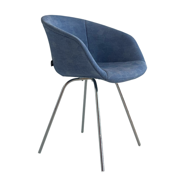 This Bucket Chair 101 – Gestoffeerd – Blauw gemêleerd