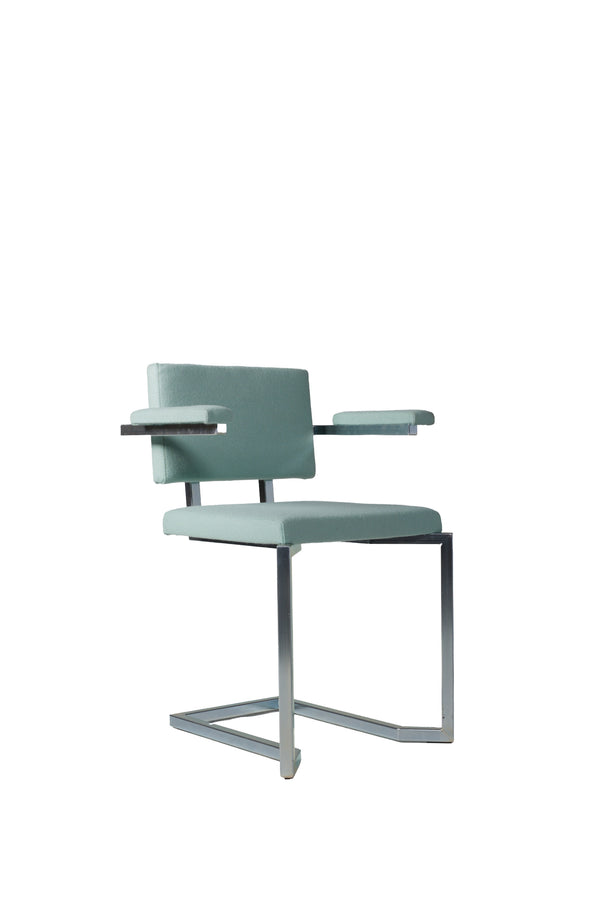 AVL Koker Chair - with armrests - grey green, Lensvelt