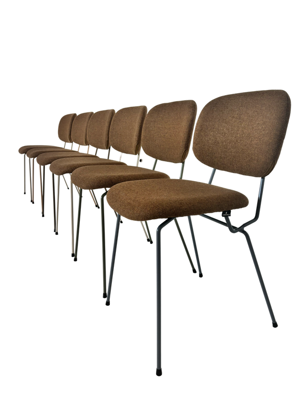 D-chair 101 bruine set van 6 kleurenframes
