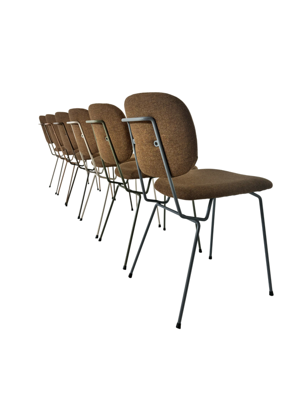 D-chair 101 bruine set van 6 kleurenframes