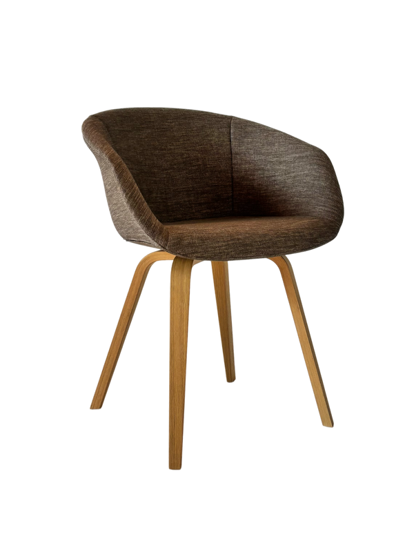 This Bucket Chair 101 - wood frame - brown mixed