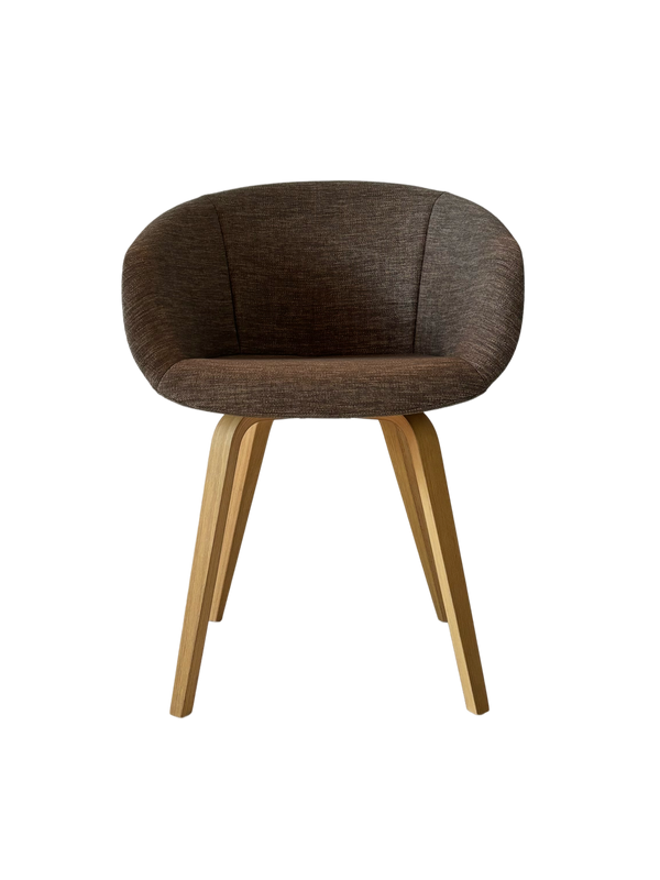 This Bucket Chair 101 - wood frame - brown mixed