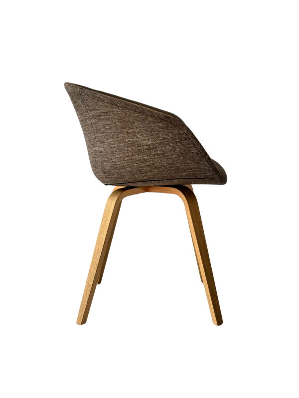 This Bucket Chair 101 - wood frame - brown mixed