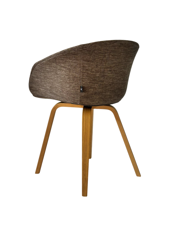 This Bucket Chair 101 - wood frame - brown mixed