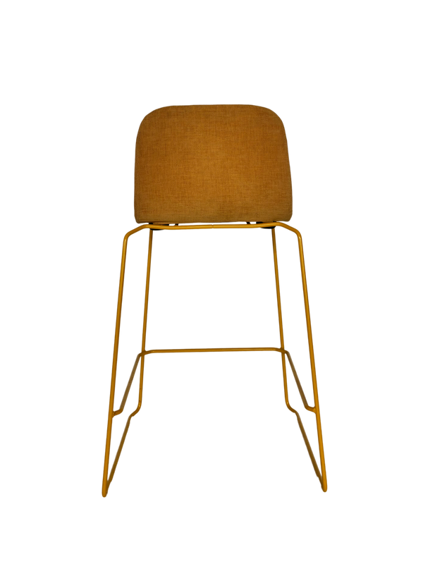 THIS 641 Barstool low back upholstered - 65cm - yellow, Lensvelt
