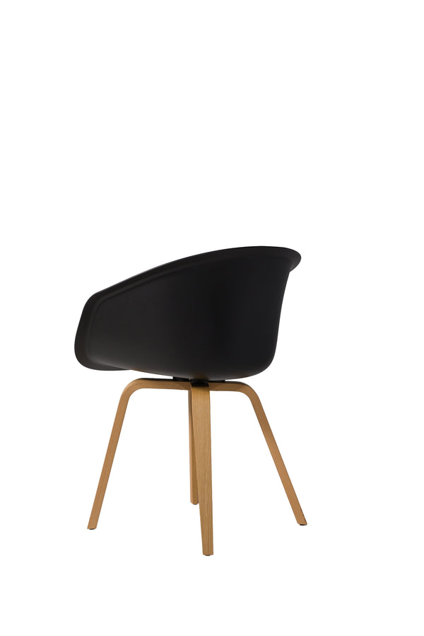 This Bucket Chair 101 - wood frame - black, Lensvelt