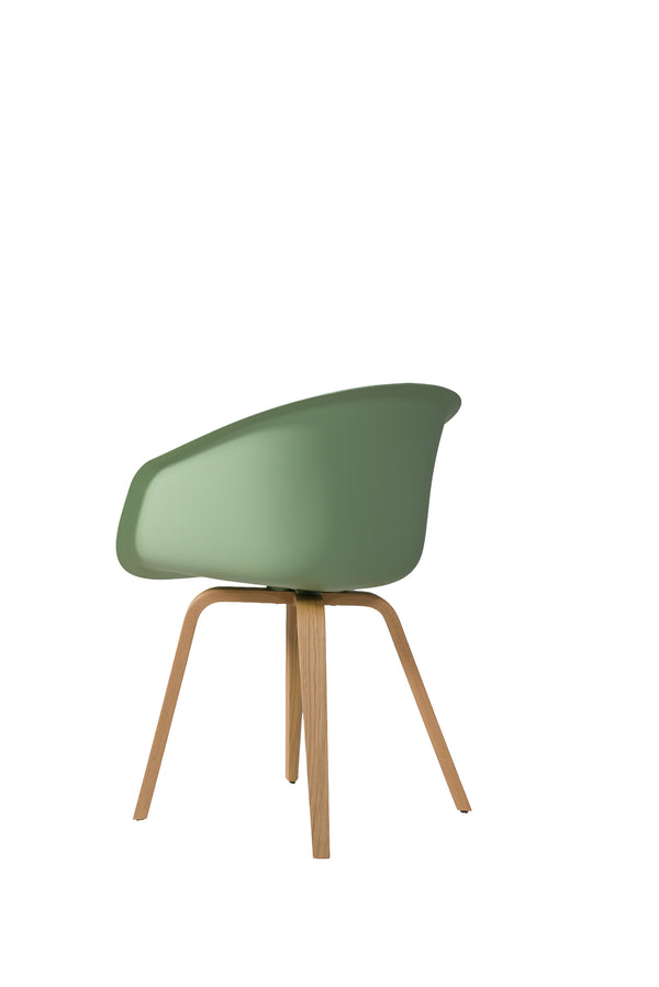 This Bucket Chair 101 - wood frame - light green, Lensvelt