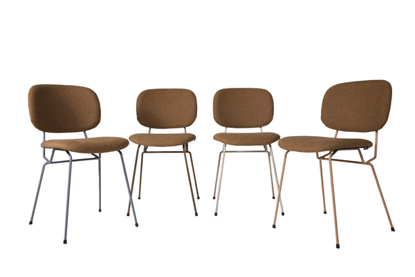 D-chair 101 bruine set van 6 kleurenframes
