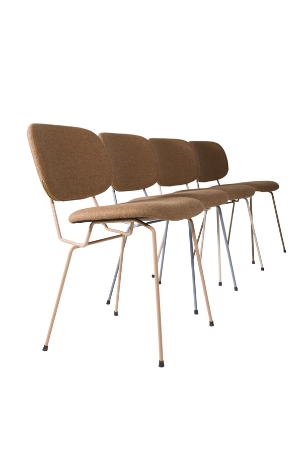 D-chair 101 bruine set van 6 kleurenframes
