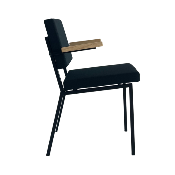 EASY CHAIR - Laag met armleuningen - Zwart