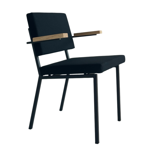 EASY CHAIR - Laag met armleuningen - Zwart