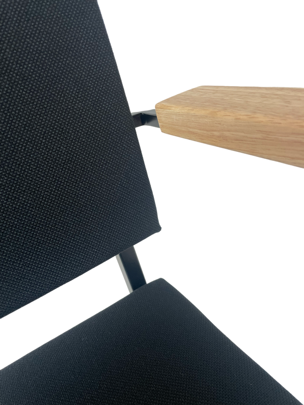 EASY CHAIR - Laag met armleuningen - Zwart