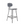 Maarten Baas 901 - Upholstered counter stool in pale blue-grey, winged back and square black footrest
