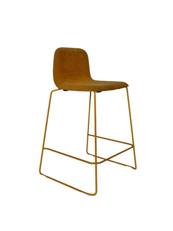 THIS 641 Barstool low back upholstered - 65cm - yellow