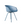This Bucket Chair 101 - 4 legs - Light blue, pale blue tub shell on a blue tubular metal base