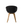 This Bucket Chair 101 - wood frame - black seen from behind, black shell above splayed oak legs