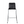 THIS 941 Barstool High back PP black seen straight on, black shell above a slim black wire frame