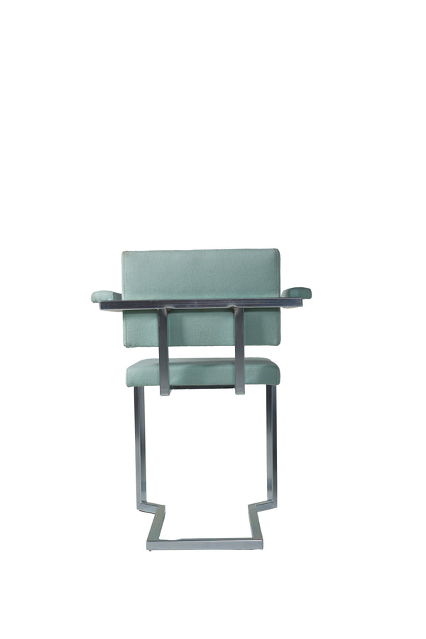 AVL Koker Chair - with armrests - grey green, Lensvelt