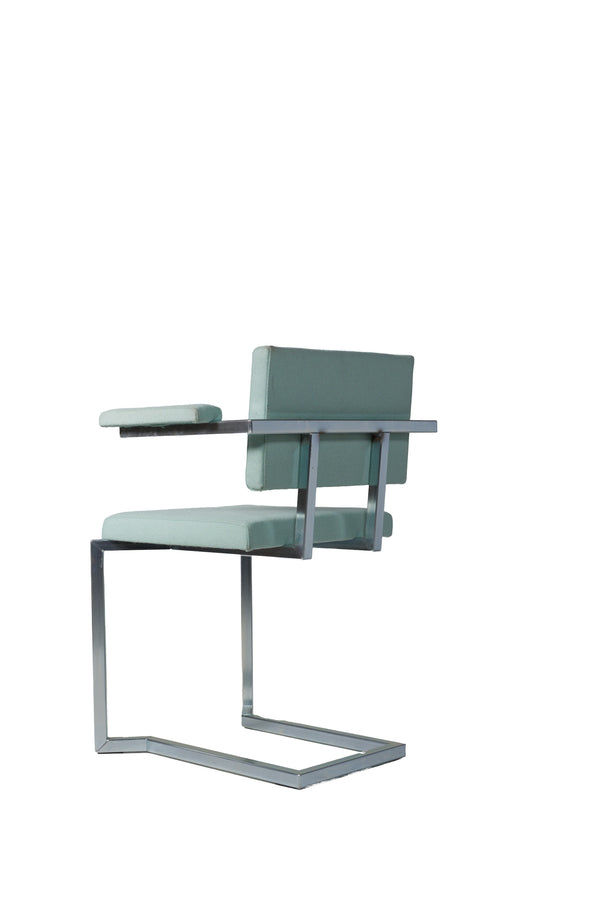 AVL Koker Chair - with armrests - grey green, Lensvelt