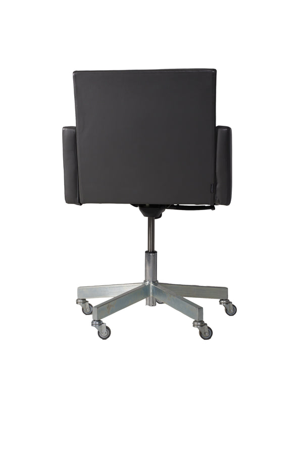 AVL Office Chair - adjustable - grey leather, Lensvelt
