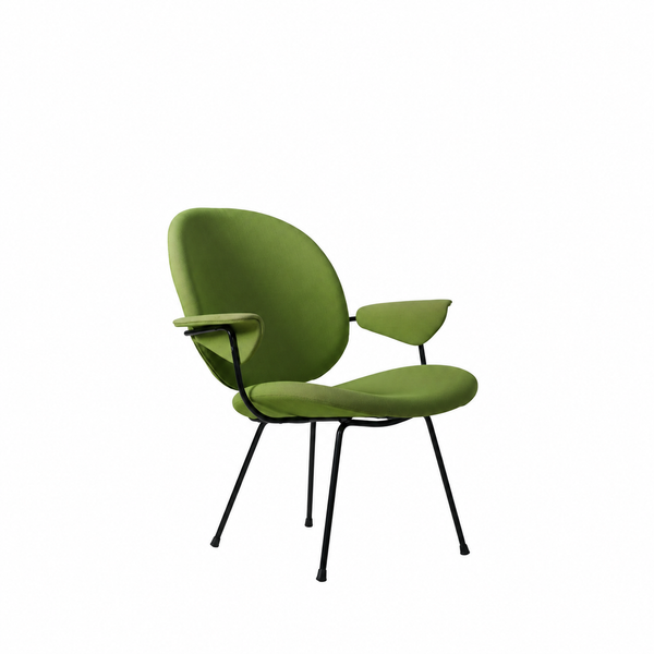 Limited edition - Stedelijk: W.H. Gispen 302 Easy Chair – With armrests  – Light Olive Green