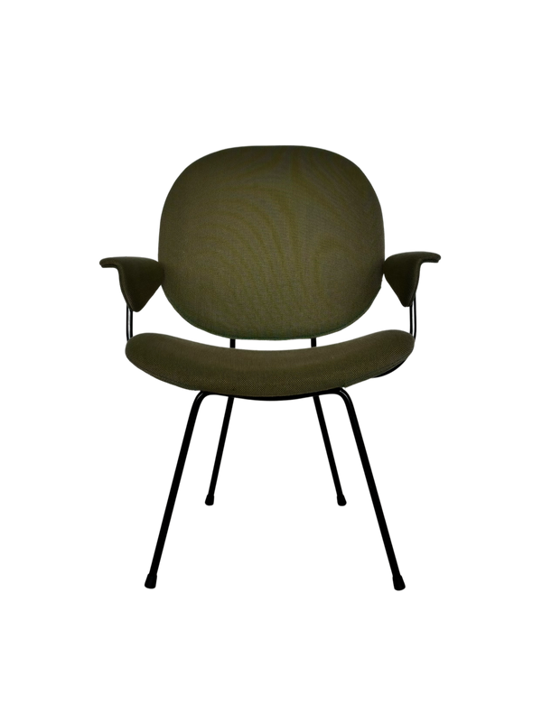 W.H. Gispen 302 Easy Chair – Met armleuningen – Mosgroen
