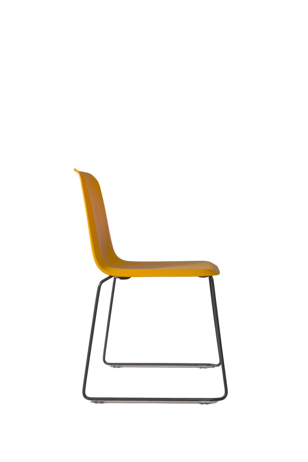 THIS 141 PP CHAIR - Stackable - yellow with grey, Lensvelt