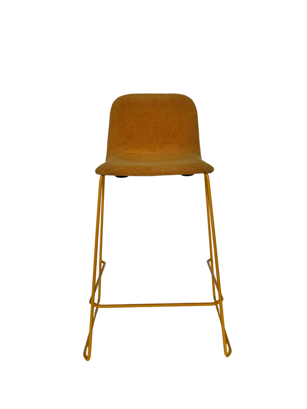 THIS 641 Barstool low back upholstered - 65cm - yellow, Lensvelt
