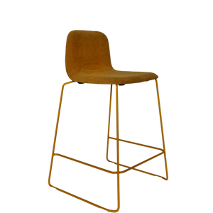 THIS 641 Barstool low back upholstered - 65cm - yellow, Lensvelt