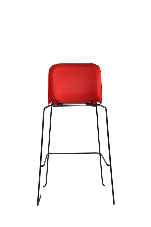 THIS 741 Barstool Low Back PP Red, Lensvelt