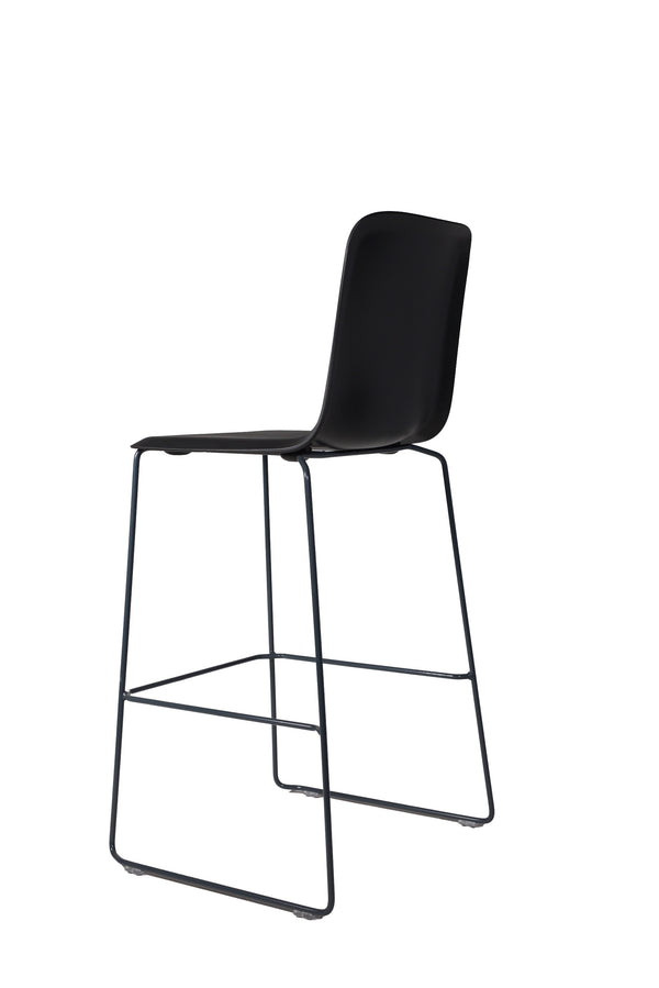 THIS 941 Barstool High back PP black, Lensvelt