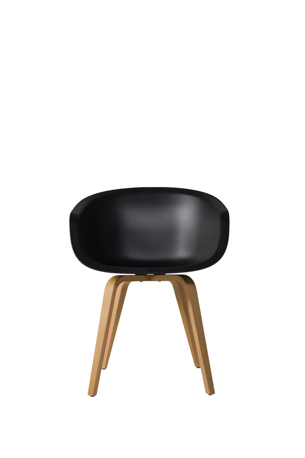 This Bucket Chair 101 - wood frame - black, Lensvelt