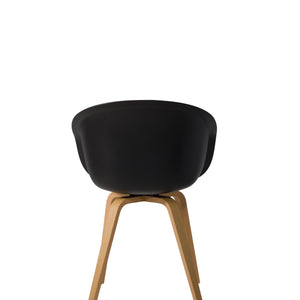 This Bucket Chair 101 - wood frame - black, Lensvelt