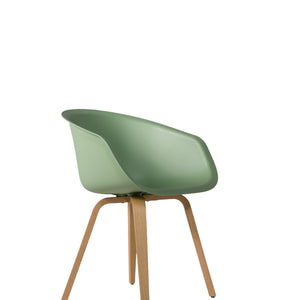 This Bucket Chair 101 - wood frame - light green, Lensvelt