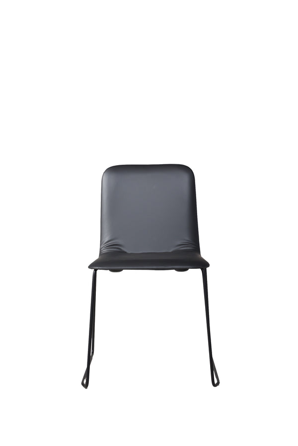 This Chair 141 PP - Stackable - Black upholstered, Lensvelt