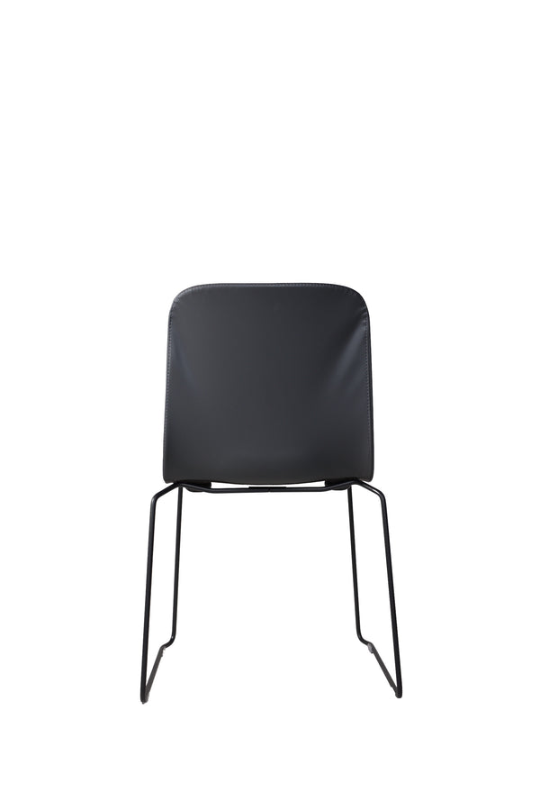 This Chair 141 PP - Stackable - Black upholstered, Lensvelt