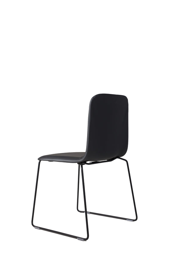 This Chair 141 PP - Stackable - Black upholstered, Lensvelt