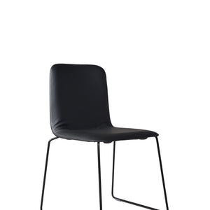 This Chair 141 PP - Stackable - Black upholstered, Lensvelt